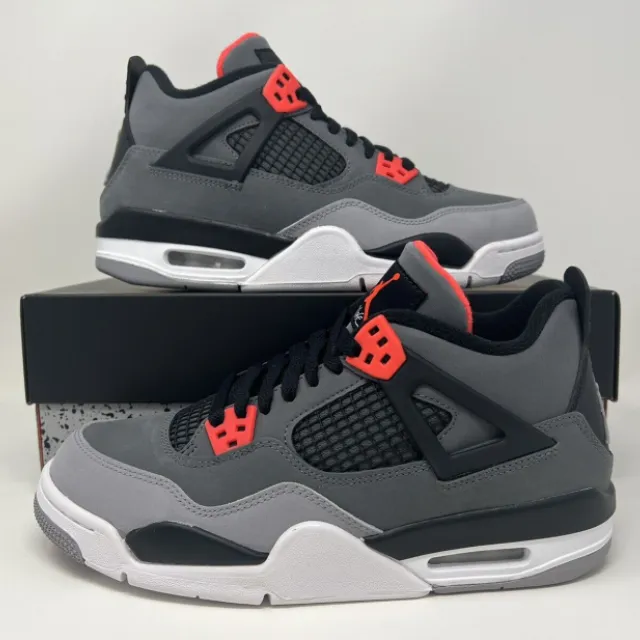 Nike Air Jordan Retro IV 4 GS Infrared 2022 Grey Grade S...