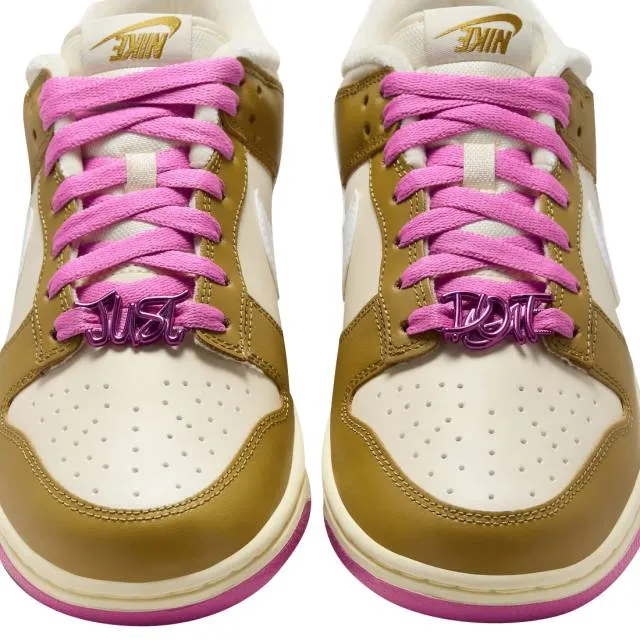 Nike Dunk Low WMNS Just Do It Bronzine Playful Pink