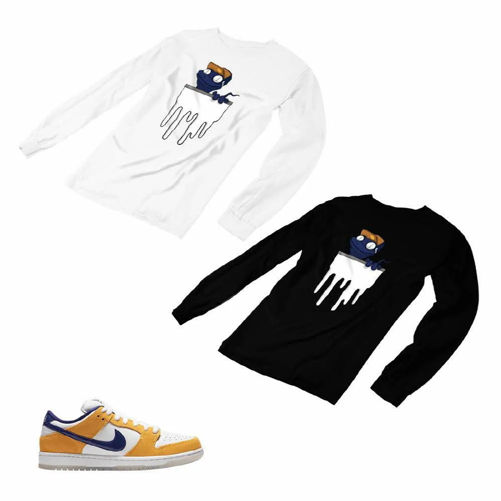 Nike SB Dunk Laser Orange Matching Custom Designed Long Sleeve T shirt ND 1-3-17