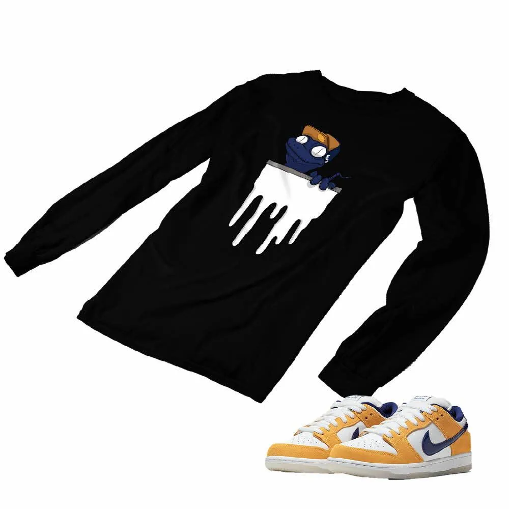 Nike SB Dunk Laser Orange Matching Custom Designed Long Sleeve T shirt ND 1-3-17