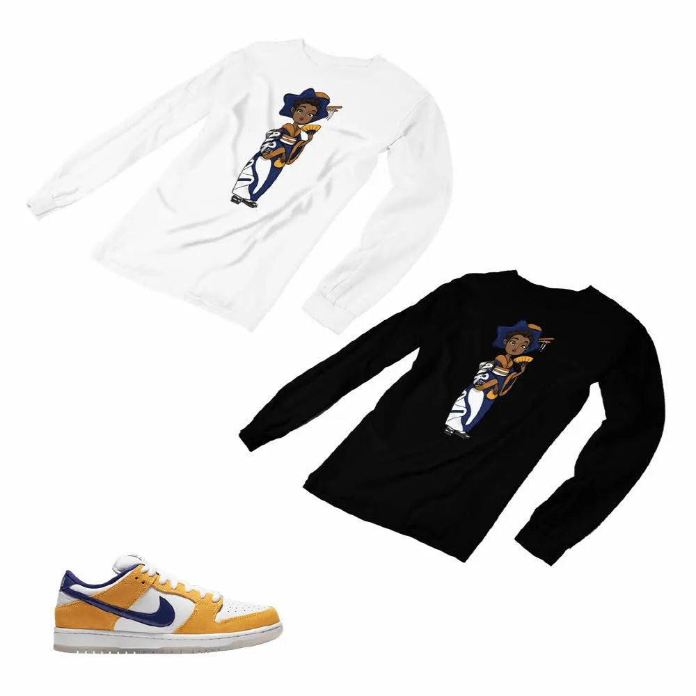 Nike SB Dunk Laser Orange Matching Custom Designed Long Sleeve T shirt ND 1-3-19