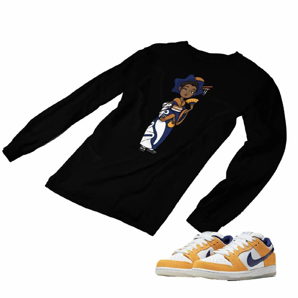 Nike SB Dunk Laser Orange Matching Custom Designed Long Sleeve T shirt ND 1-3-19