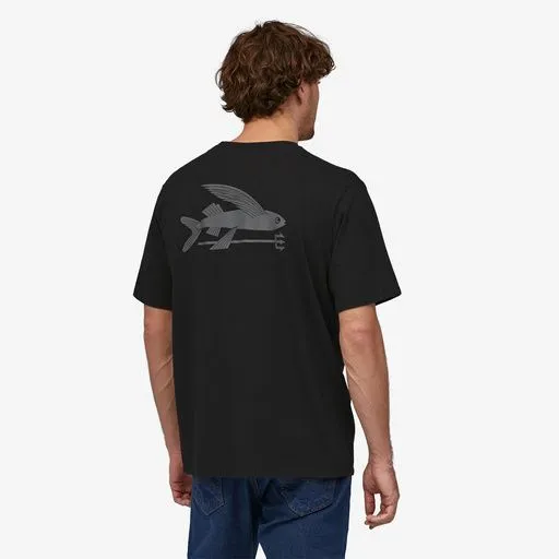 Patagonia Flying Fish Mens Responsibili-Tee - Ink Black