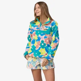 Patagonia Women's Lightweight Synchilla Snap-T Fleece Pullover, Channeling Spring: Natural / XL