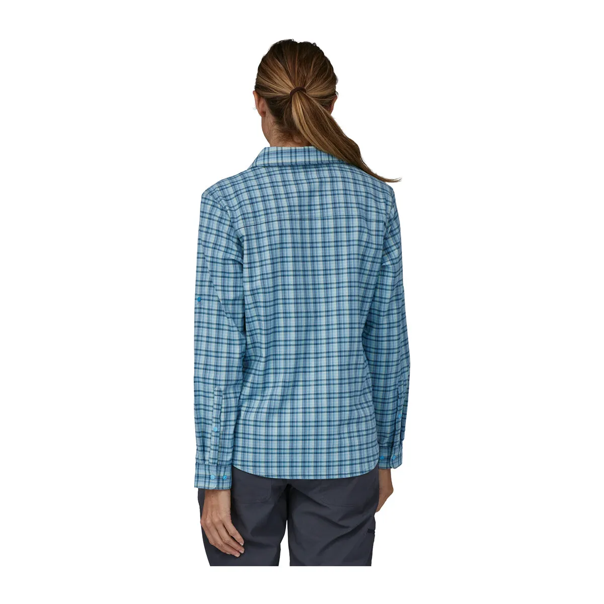 Patagonia Women's Early Rise Stretch Shirt Santa Cruz: Lago Blue