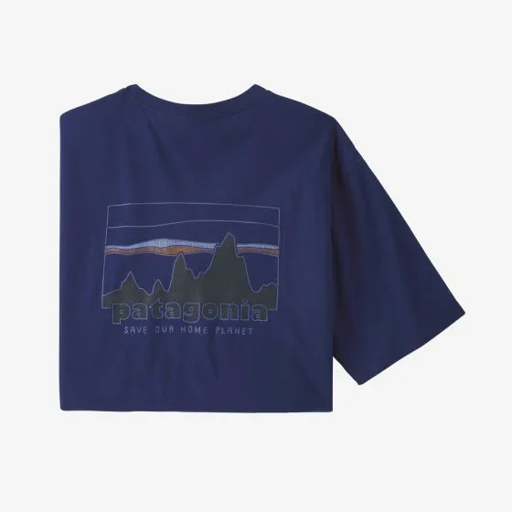 Patagonia '73 Skyline Organic Mens Tee - Sound Blue