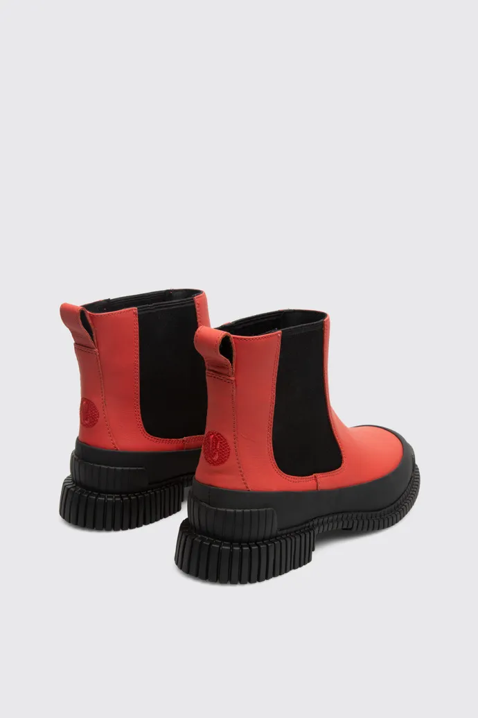 Pix Red and black ankle boot for women