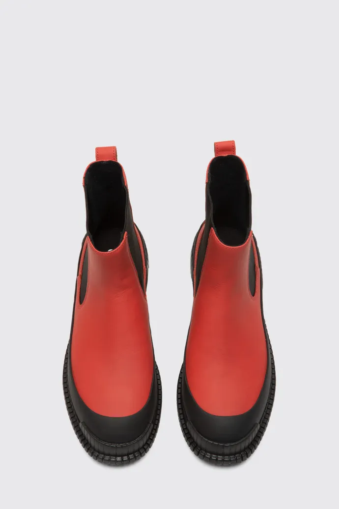 Pix Red and black ankle boot for women