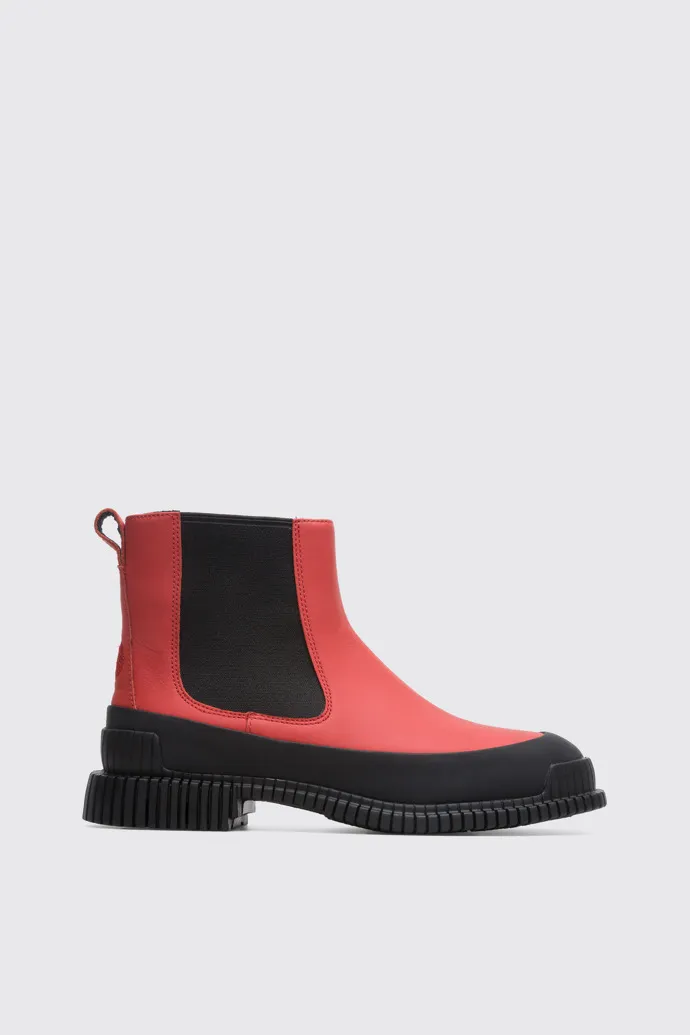 Pix Red and black ankle boot for women