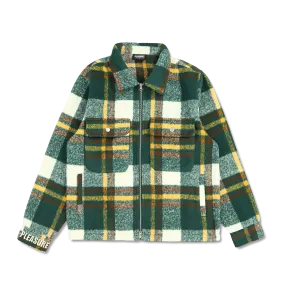 Pleasures Folklore Plaid Work Jacket 'Green'