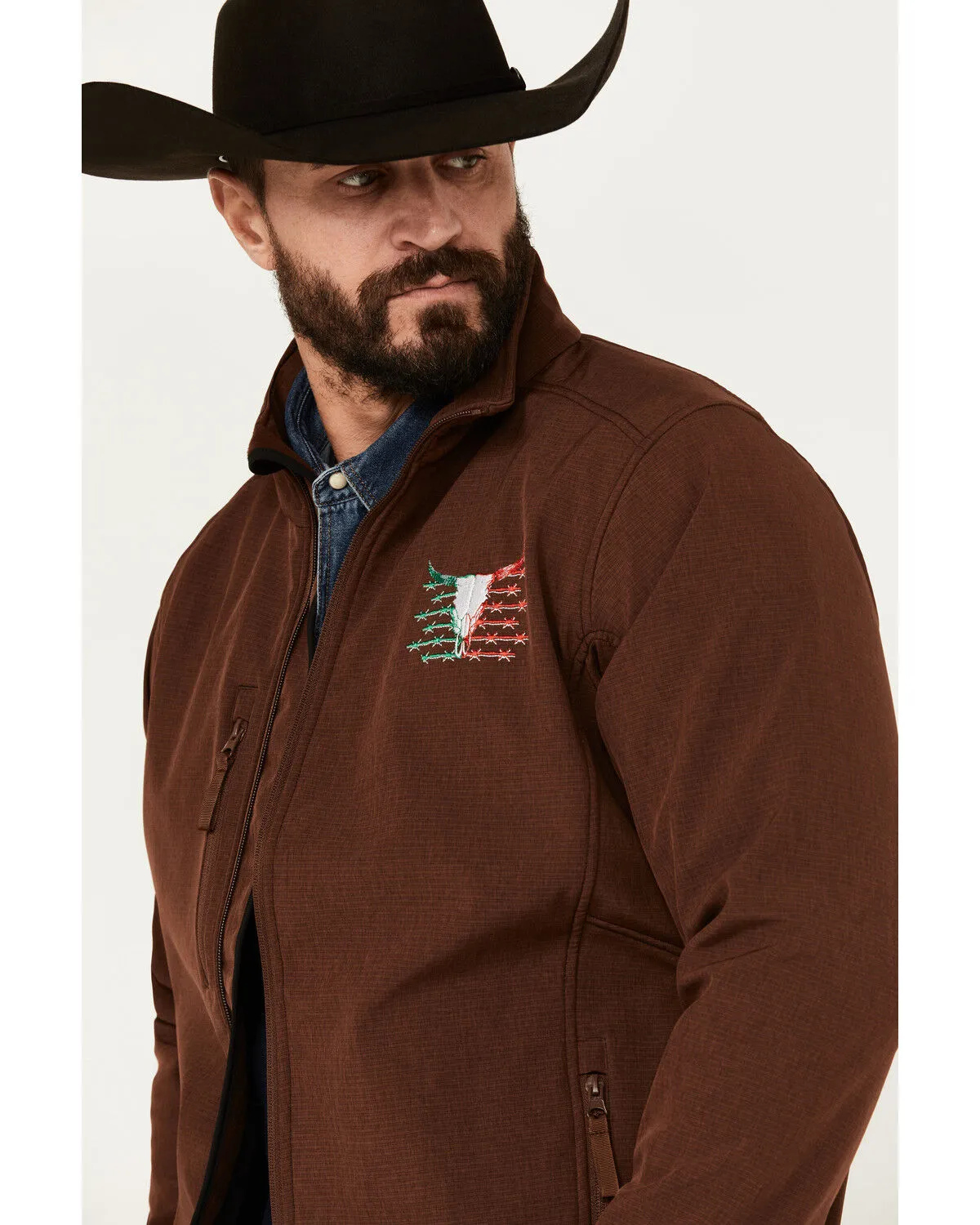 Product Name:  Cowboy Hardware Men's Viva Mexico Skull Softshell Jacket