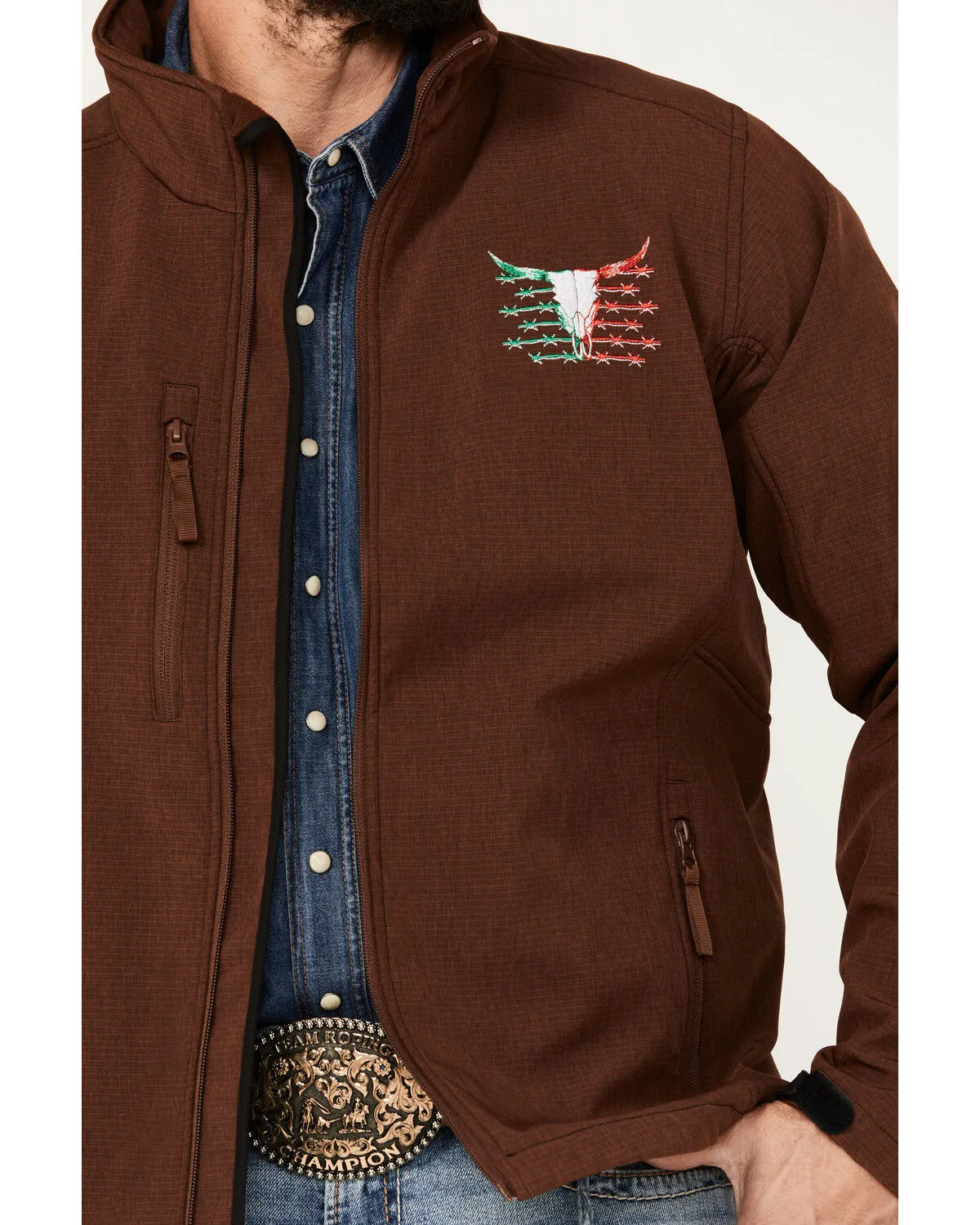 Product Name:  Cowboy Hardware Men's Viva Mexico Skull Softshell Jacket