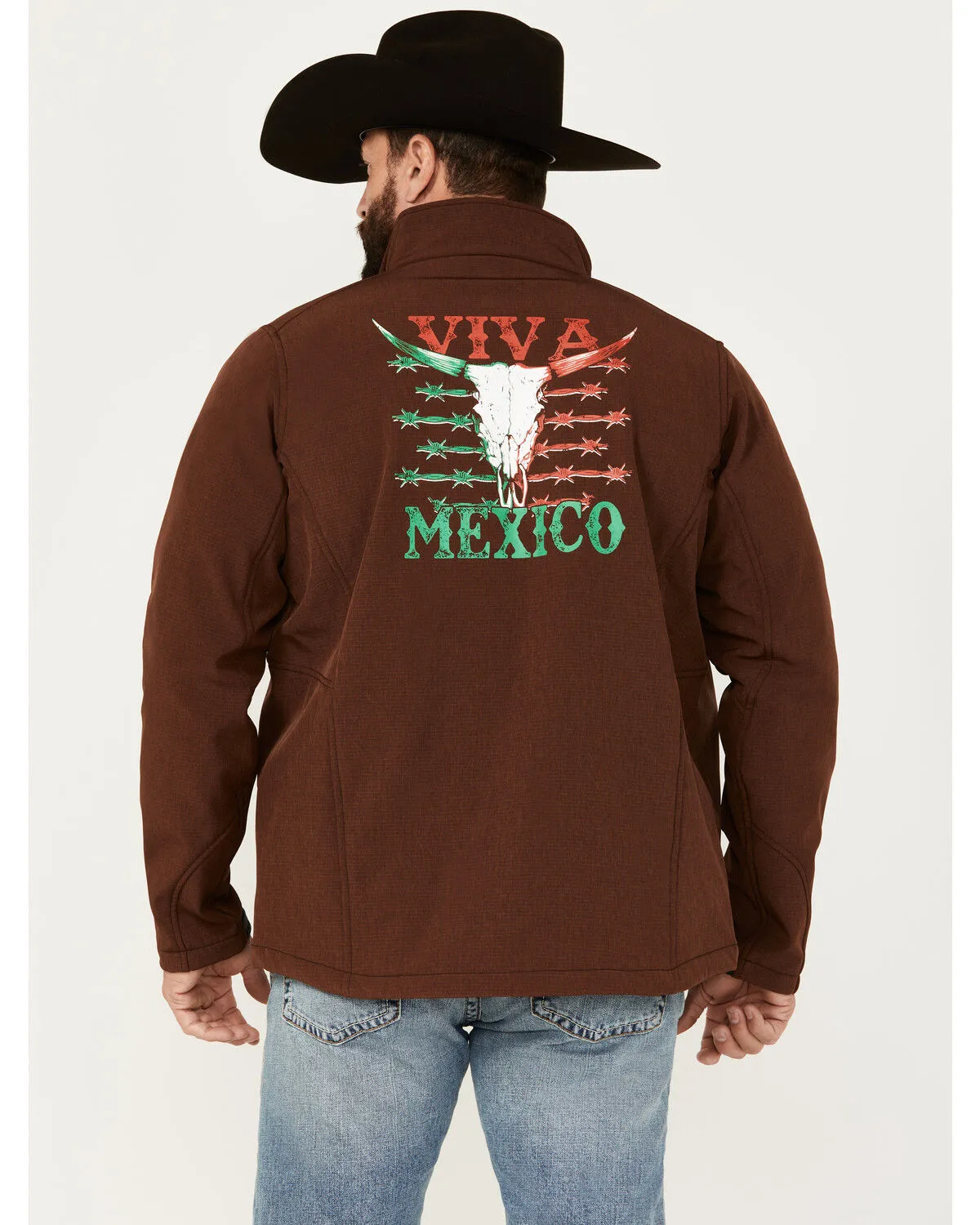 Product Name:  Cowboy Hardware Men's Viva Mexico Skull Softshell Jacket