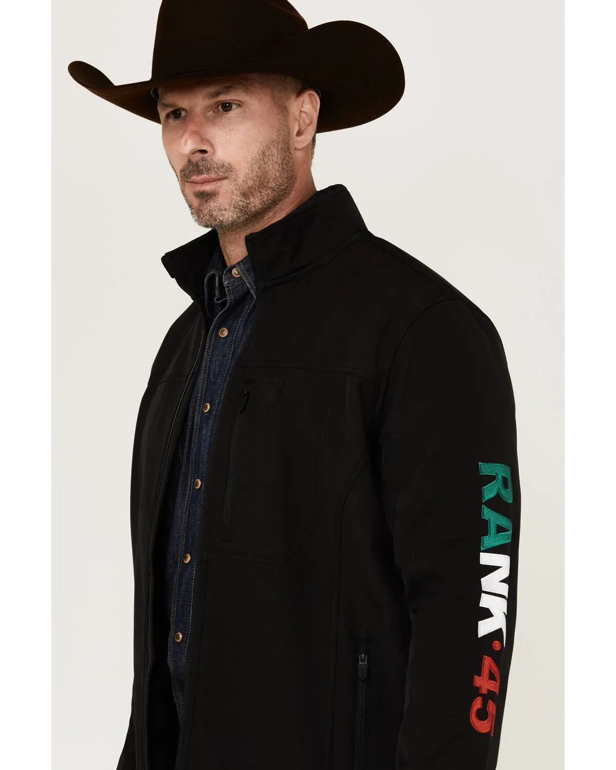 Product Name:  RANK 45® Men's Mexico Flag Softshell Jacket