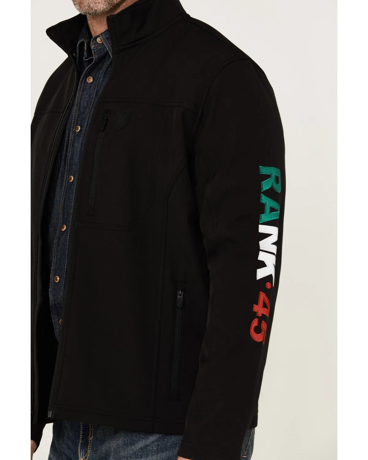 Product Name:  RANK 45® Men's Mexico Flag Softshell Jacket