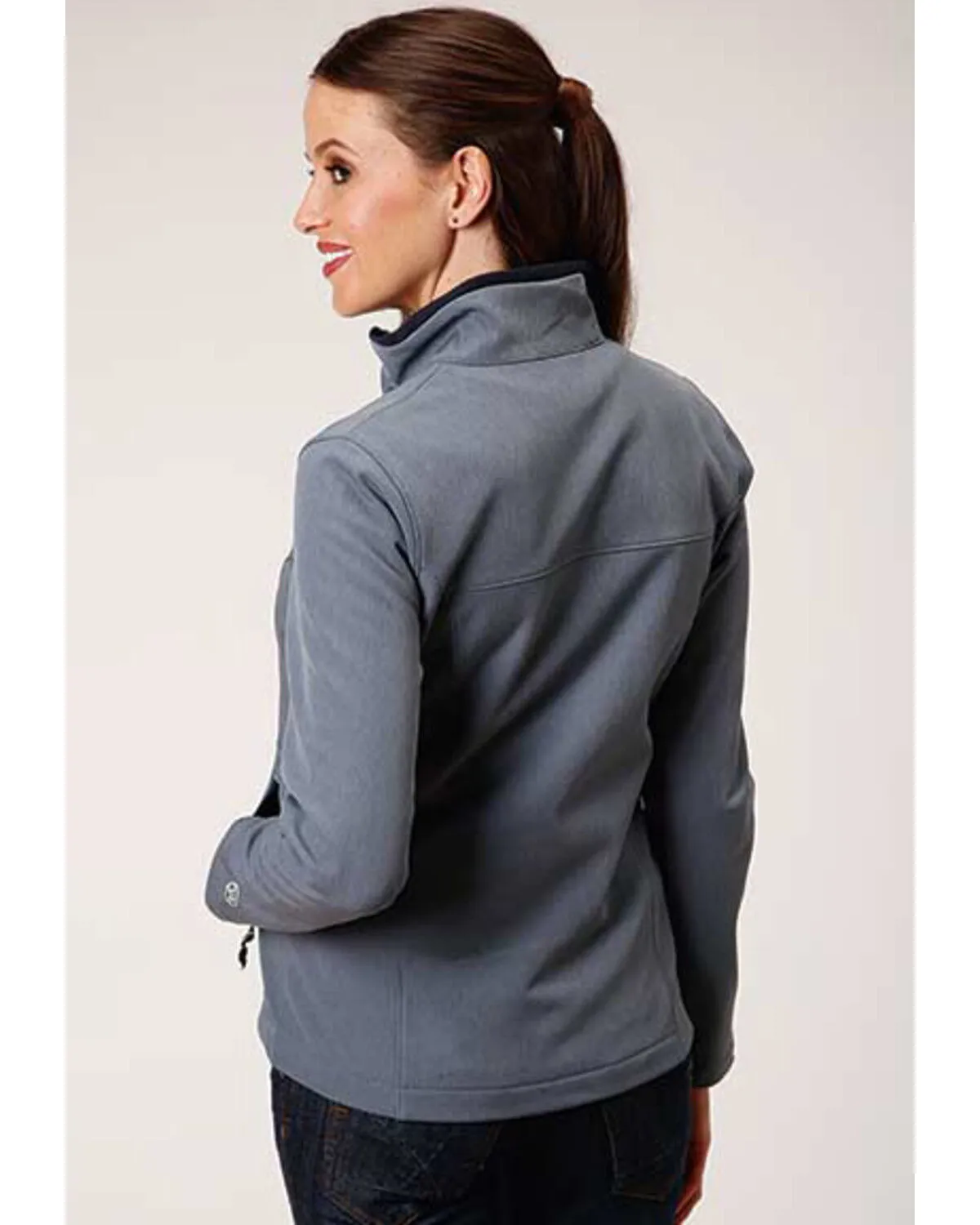 Product Name:  Roper Women's Blue Heathered Softshell Jacket