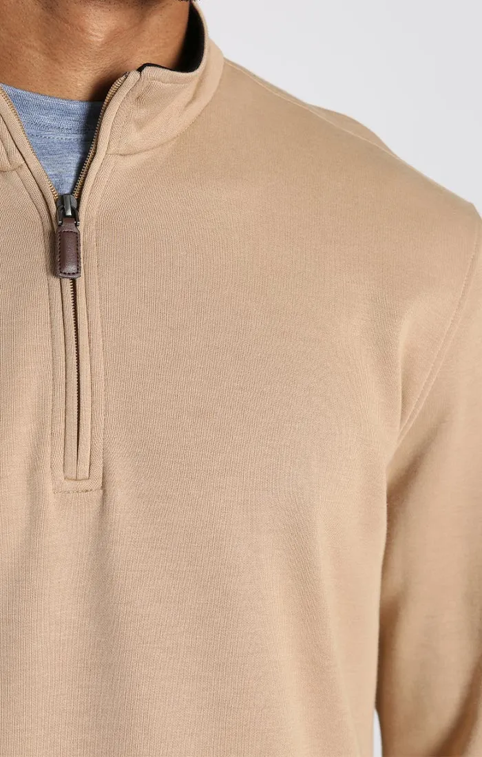 Quarter Zip Cotton Modal Blend Pullover