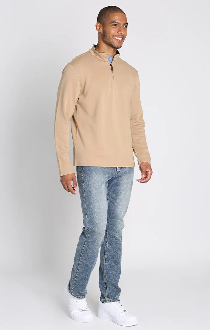 Quarter Zip Cotton Modal Blend Pullover