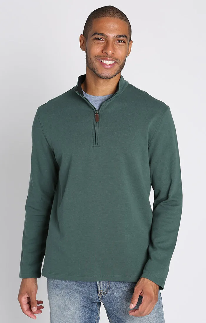 Quarter Zip Cotton Modal Blend Pullover