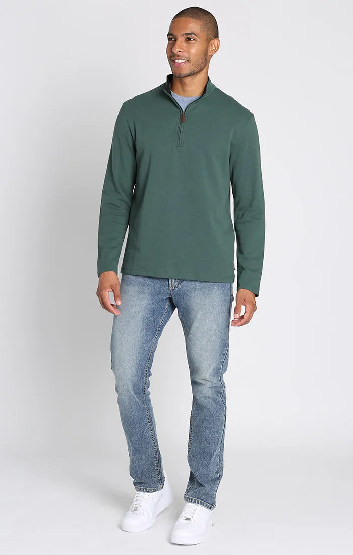 Quarter Zip Cotton Modal Blend Pullover