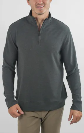 Quarter Zip Dongan Ultra Soft Stretch Ribbed Pullover