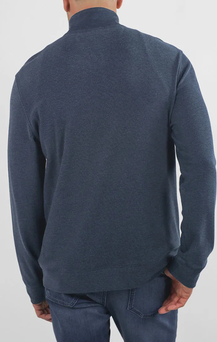 Quarter Zip Dongan Ultra Soft Stretch Ribbed Pullover