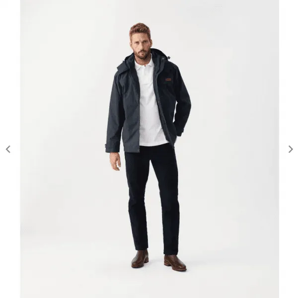 R. M. Williams Mens Rockley Jacket in Navy/Ironbark