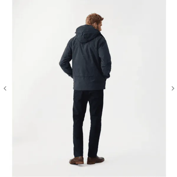 R. M. Williams Mens Rockley Jacket in Navy/Ironbark