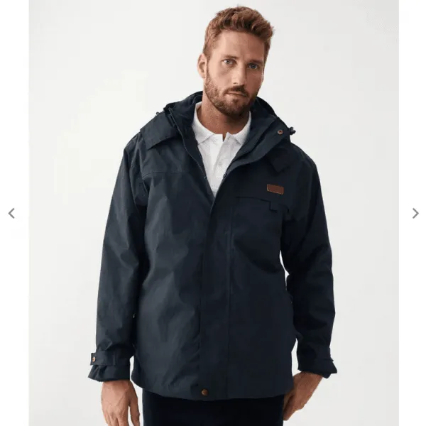 R. M. Williams Mens Rockley Jacket in Navy/Ironbark