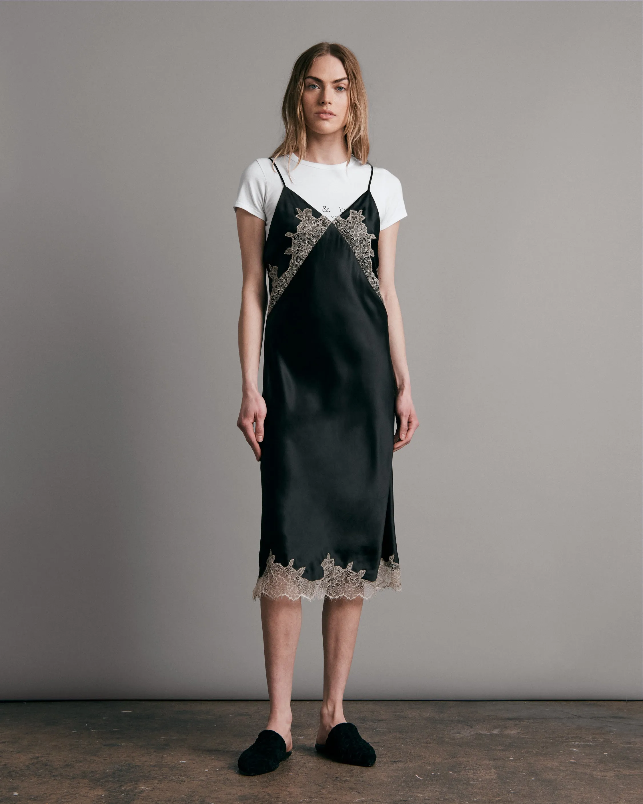 Rag & Bone -  Logan Lace Slip Dress - Dress