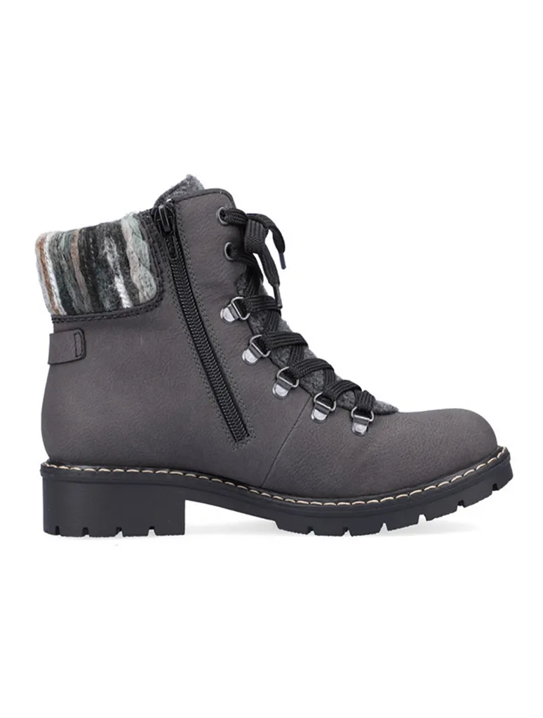 Rieker Y9131-45 Ankle Boot in Grey