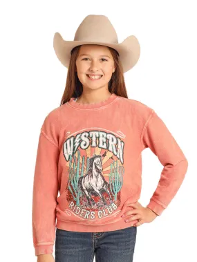 Rock & Roll Denim Girl's Western Riders Club Pullover