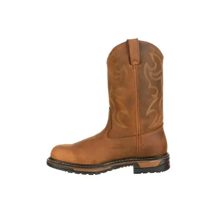 Rocky Original Ride Branson Mens Steel Toe Waterproof Western Roper Boot 2809