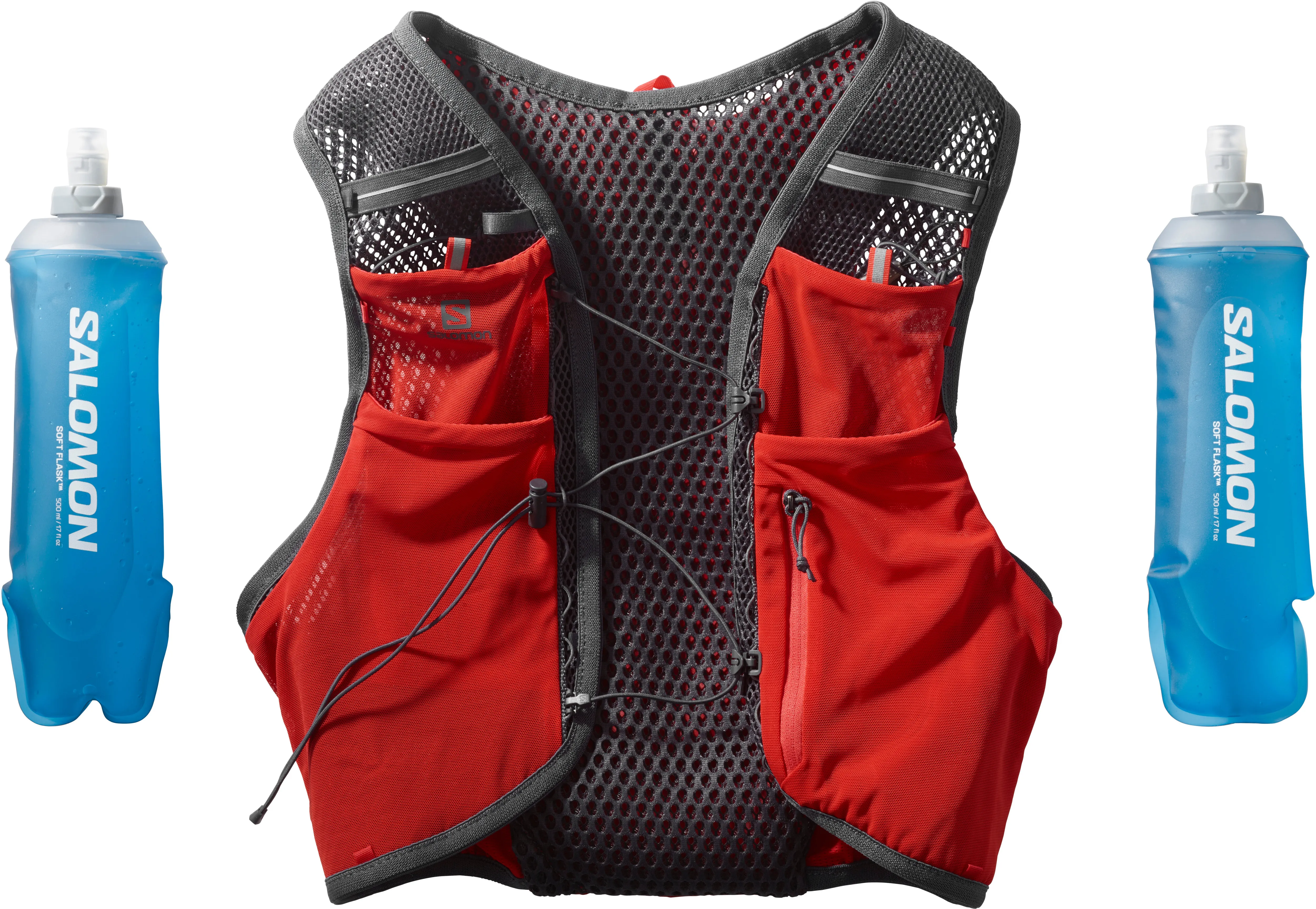 Salomon Active Skin 4 With Flasks Fiery Red/Ebony | Buy Salomon Active Skin 4 With Flasks Fiery Red/Ebony here | Outnorth