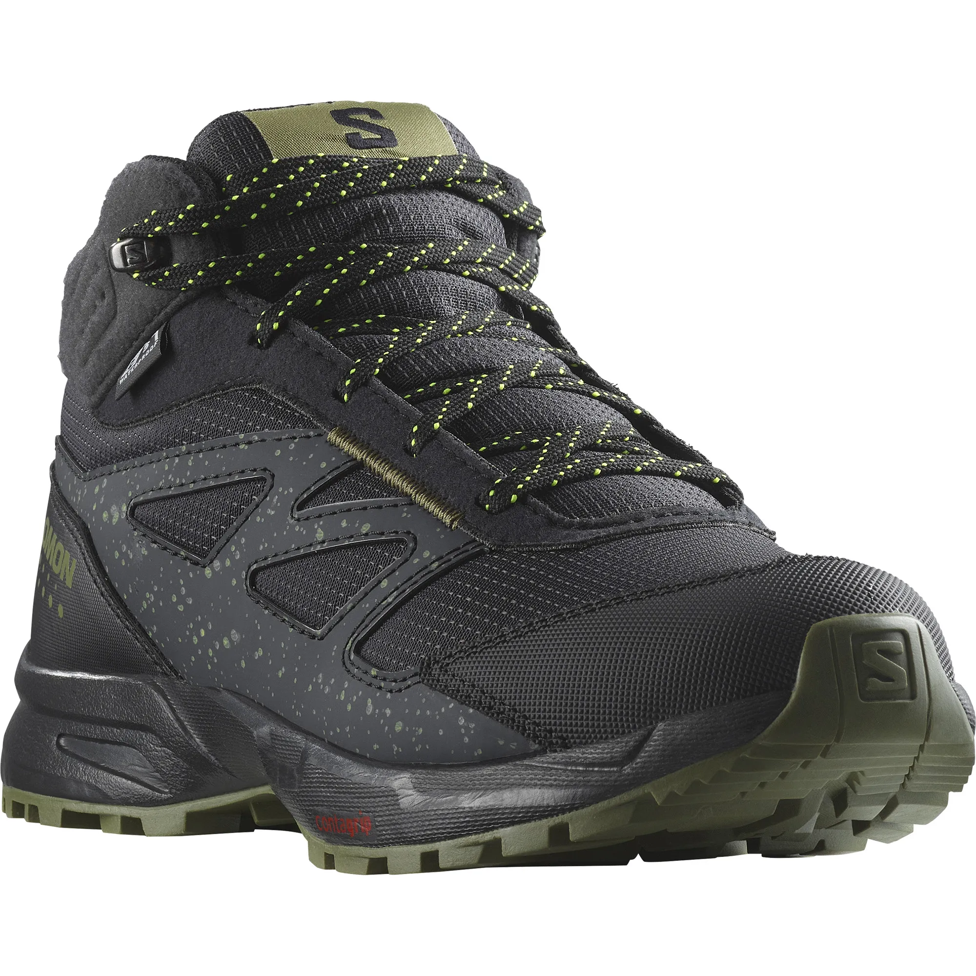 Salomon Juniors' Outway Mid ClimaSalomon Waterproof Phantom/Black/Safety Yellow | Buy Salomon Juniors' Outway Mid Clim