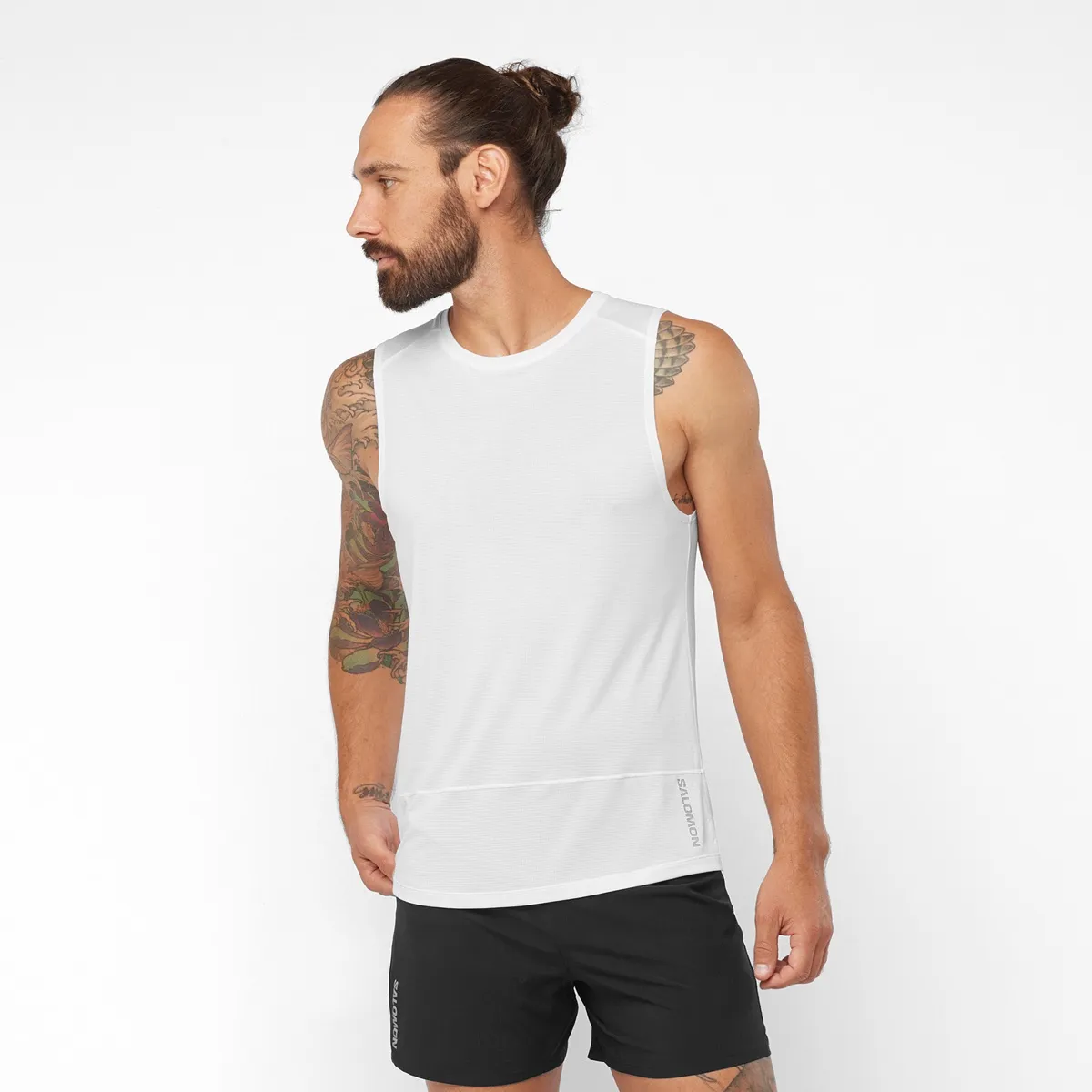 Salomon Men's Cross Run Tank Top White | Buy Salomon Men's Cross Run Tank Top White here | Outnorth