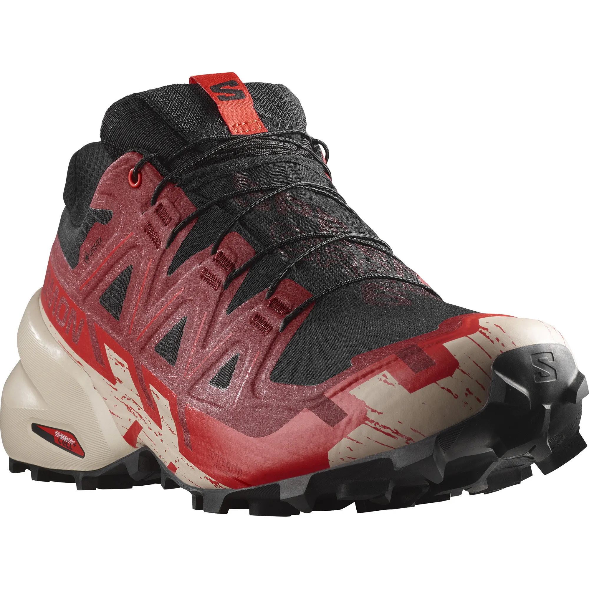 Salomon Men's Speedcross 6 GORE-TEX Black/Red Dalhia/Poppy Red | Buy Salomon Men's Speedcross 6 GORE-TEX Black/Red Dal