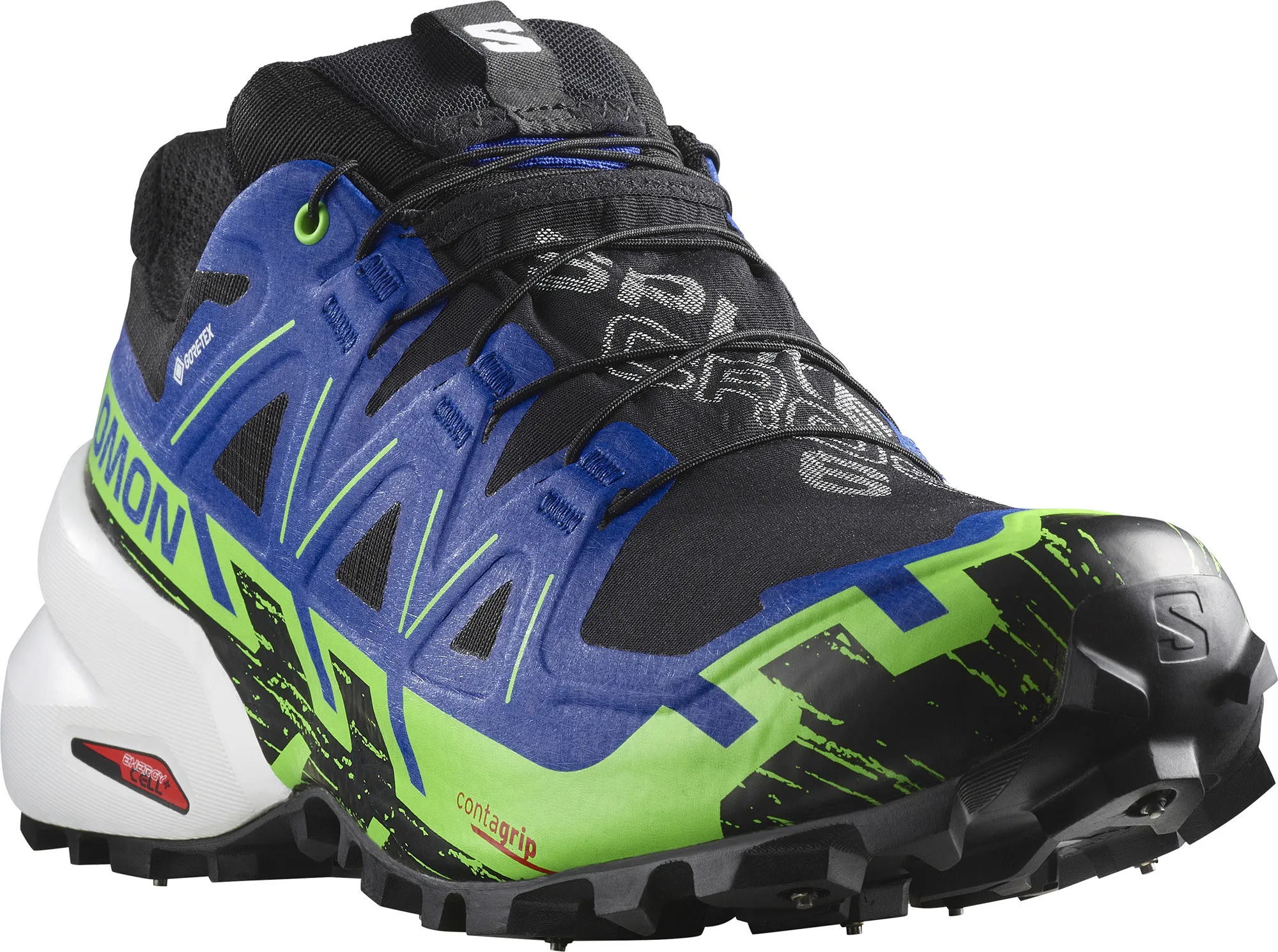 Salomon Unisex Spikecross 6 GORE-TEX Black/Surf The Web/Green Gecko | Buy Salomon Unisex Spikecross 6 GORE-TEX Black/Surf The We