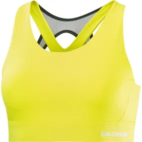 Salomon Women's Cross Run Sports Bra Sulphur Spring | Buy Salomon Women's Cross Run Sports Bra Sulphur Spring here | O