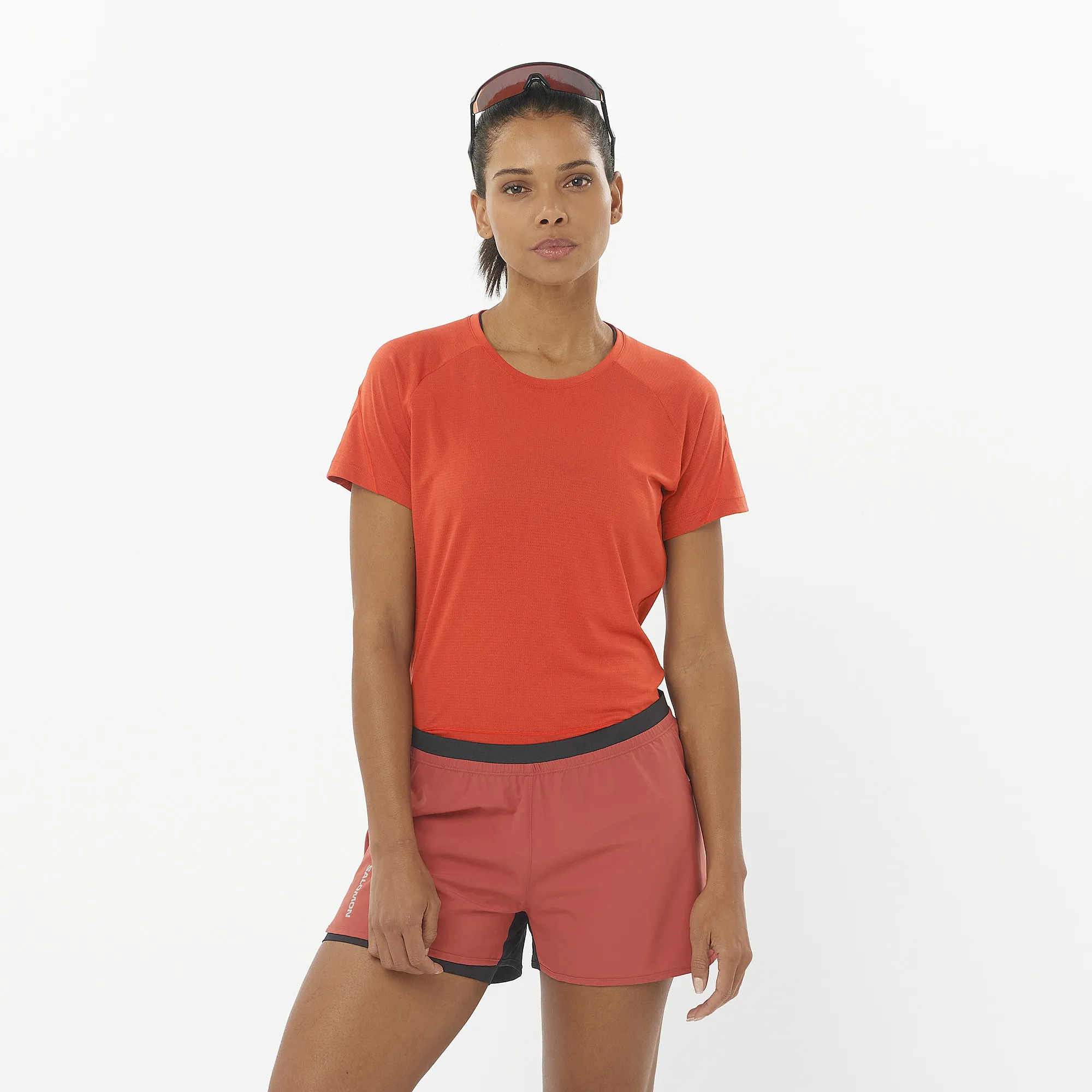 Salomon Women's Cross Run Tee Cherry Tomato | Buy Salomon Women's Cross Run Tee Cherry Tomato here | Outnorth