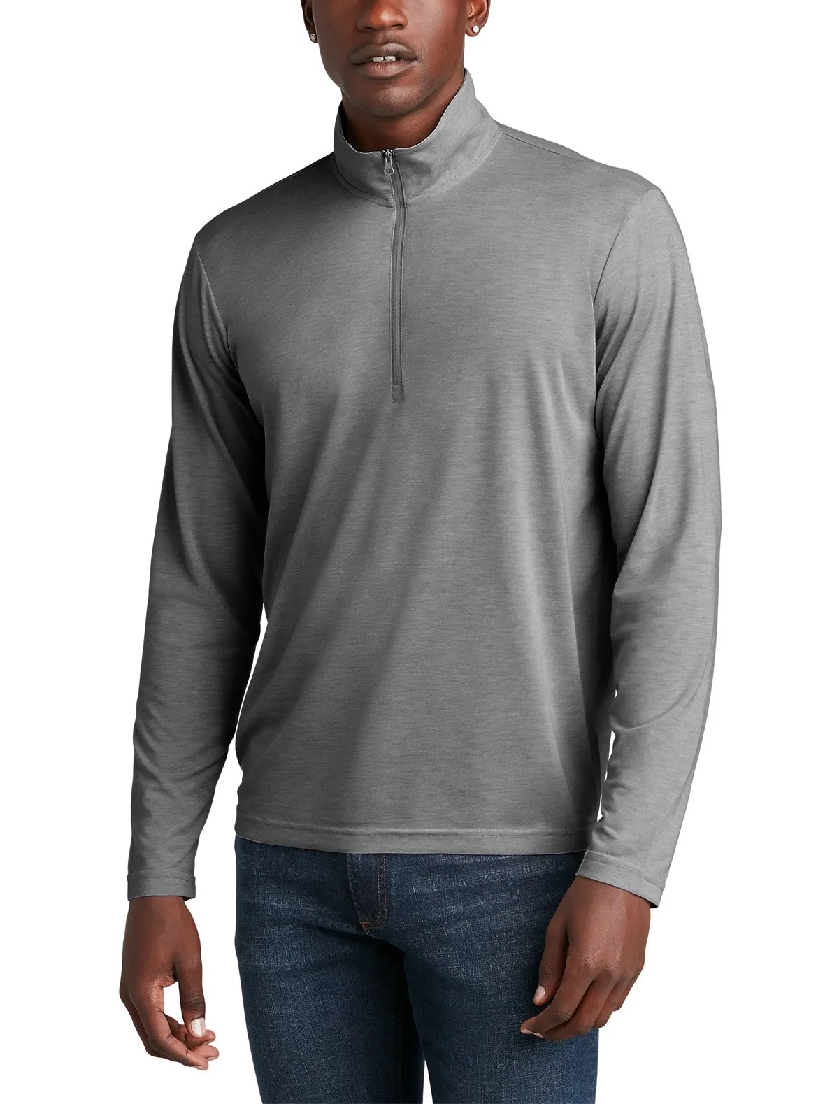 SanMar Men's Sport-Tek PosiCharge Tri-Blend Wicking 1/4-Zip Pullover #ST407