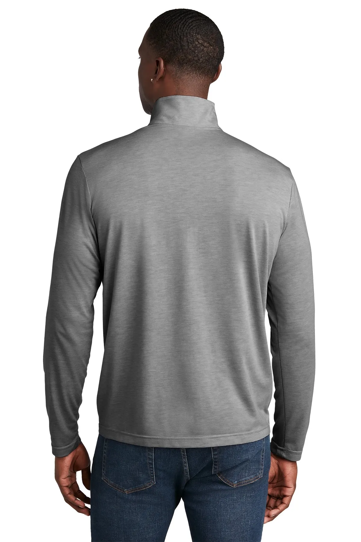 SanMar Men's Sport-Tek PosiCharge Tri-Blend Wicking 1/4-Zip Pullover #ST407