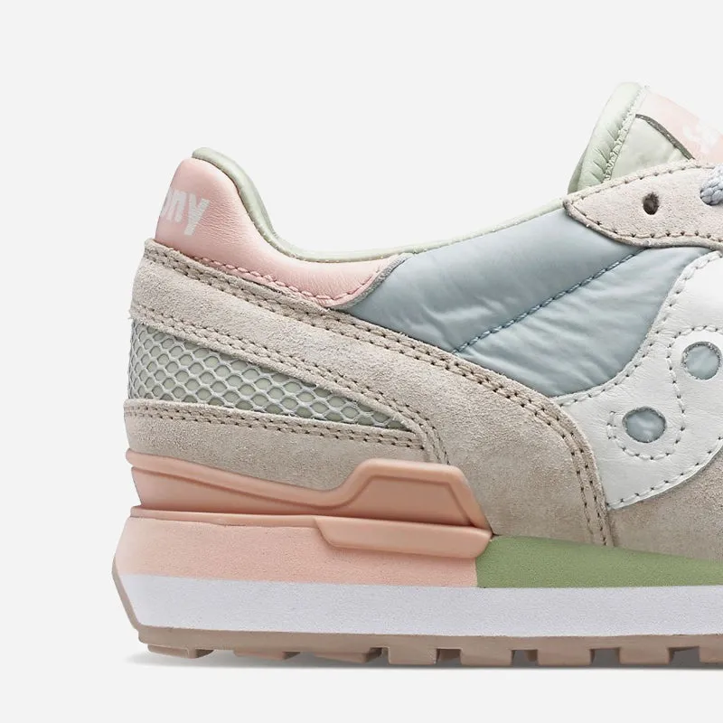 Saucony Shadow O' W Pastel Light Grey Light Blue Sneakers