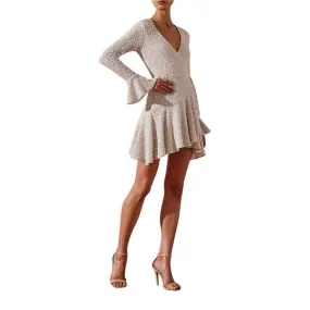 ----Shona Joy   ----Hayes Frill Cuff Wrap Mini Dress ---