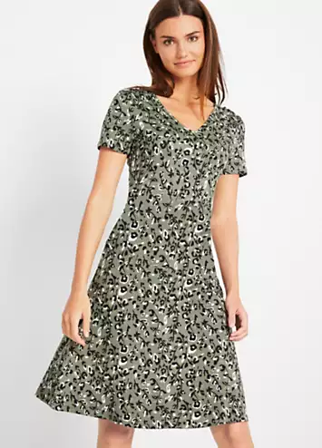 Short Sleeve Wrap Jersey Dress by bonprix | Look Again