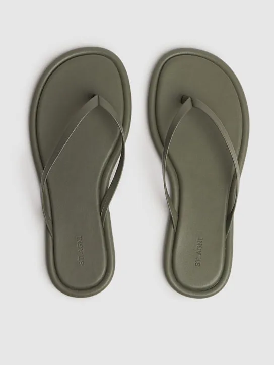 St. Agni   5mm Leather flip flop sandals 