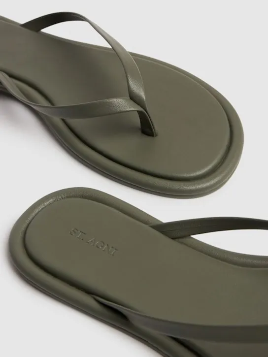 St. Agni   5mm Leather flip flop sandals 