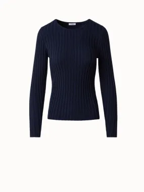 Structured Stripes Merino Wool Pullover