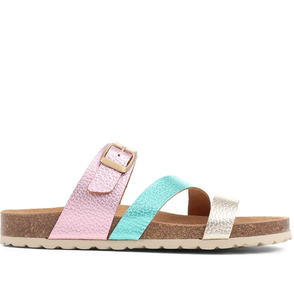 Tabatha Leather Mule Sandals - TABATHA / 322 045