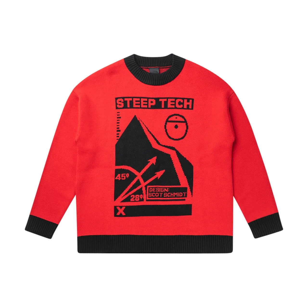 the north face black series steep tech knit top (haute red)